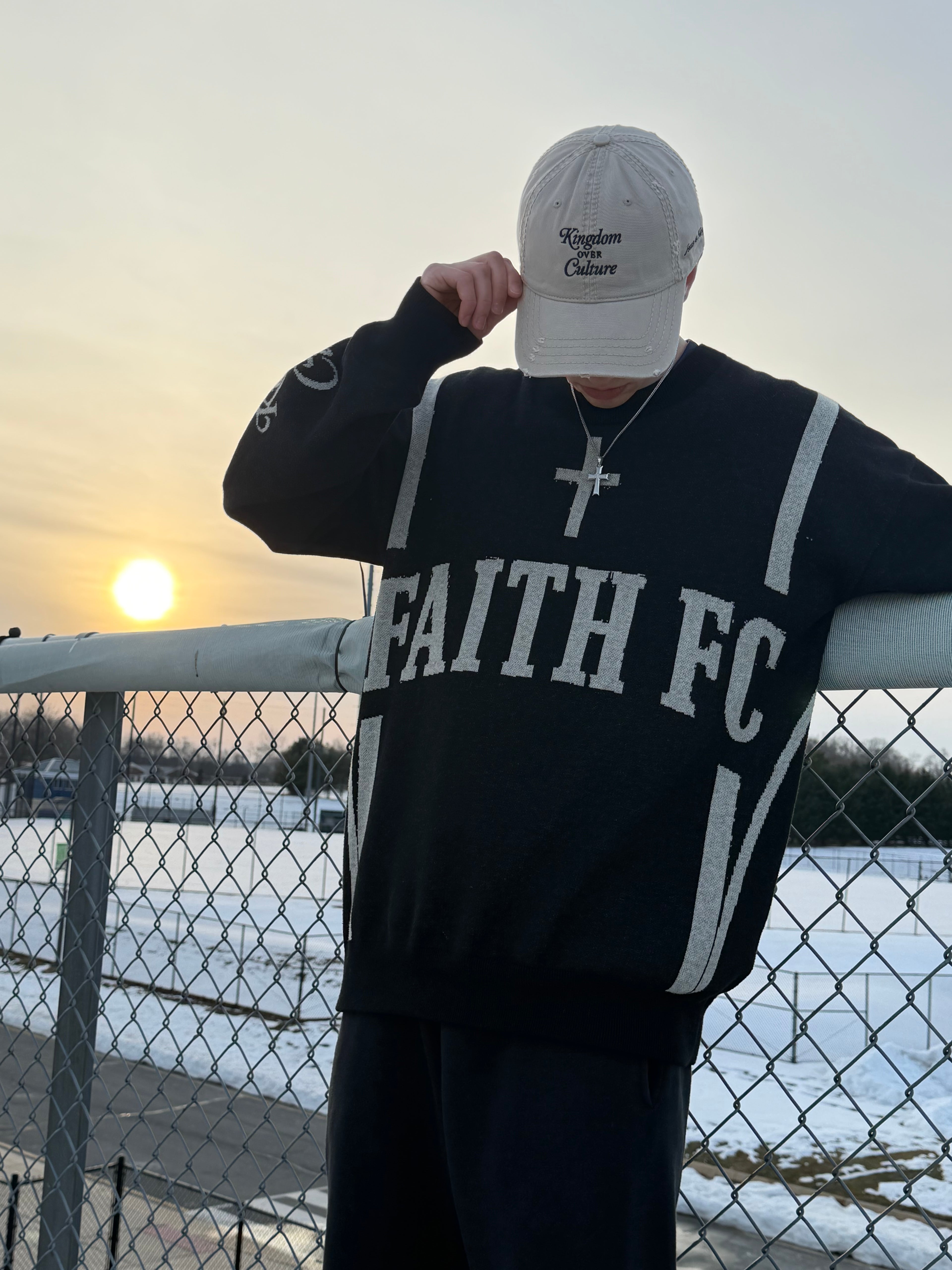 Faith FC Knitted Crew Neck Sweater